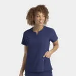 Womens Epic Notched Top (4802) - Navy