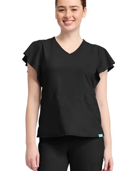 Womens 2-Pocket Flutter (MC611) - Black