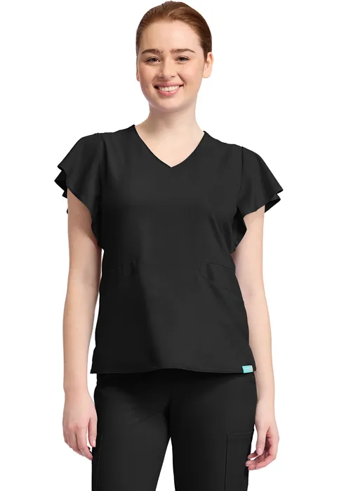Womens 2-Pocket Flutter (MC611) - Black