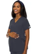 Maternity V-Neck Top (MC8459) - Pewter